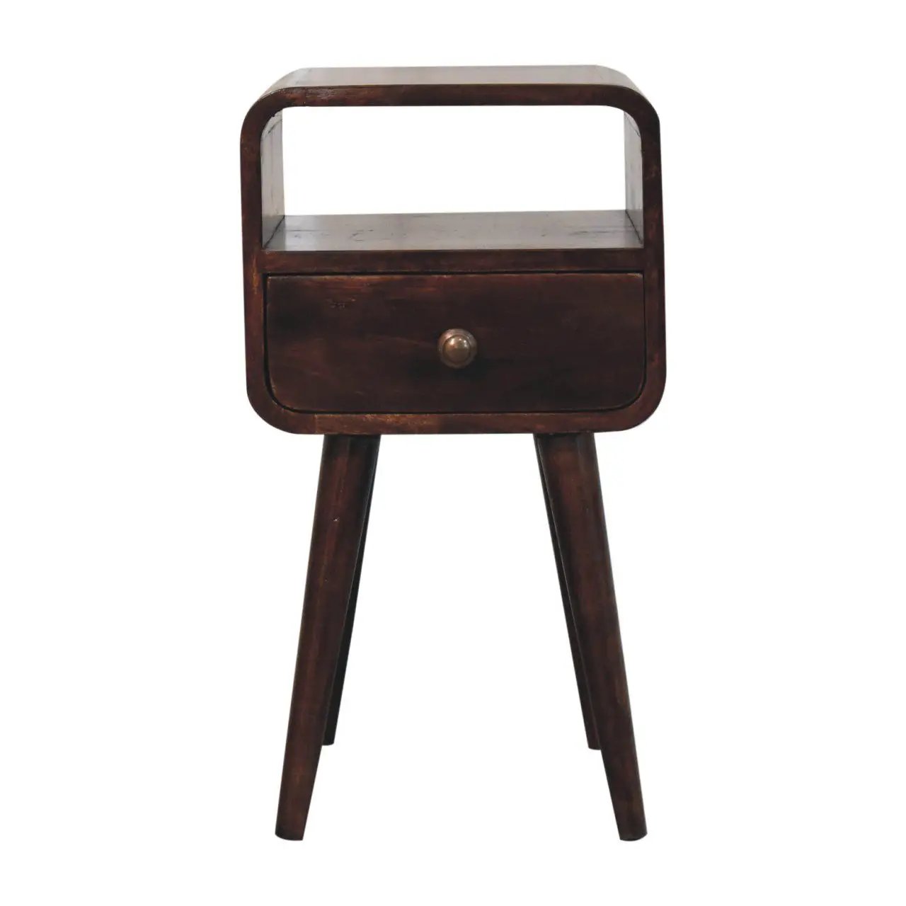Mini Curve Open Bedside Nightstand by Unique Piece Furniture