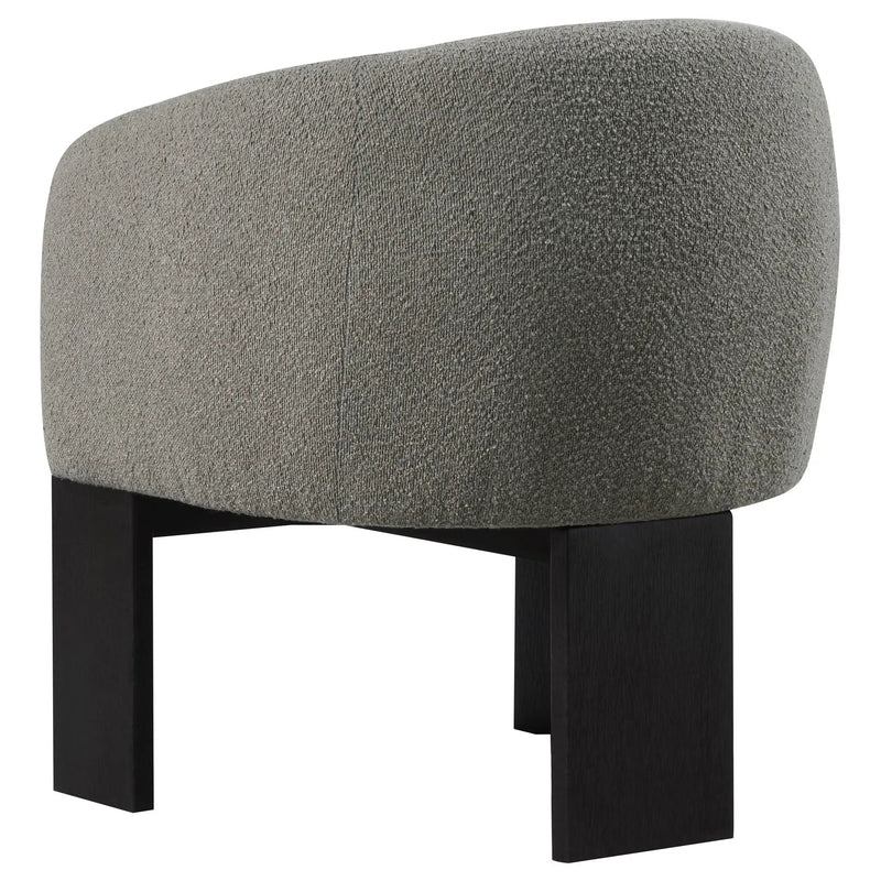 Valdez Boucle Upholstered Barrel Back Accent Chair Brown by Unique Piece Furniture