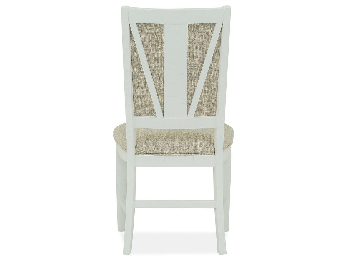 Heron Cove - Step Up Side Chair With Upholstered Seat & Back (Set of 2) - Chalk White, photo 4 of 7