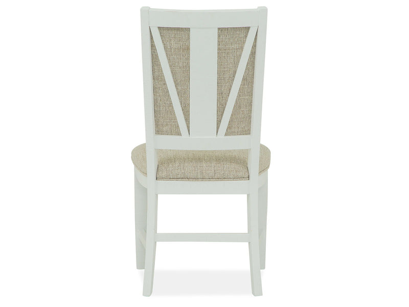 Heron Cove - Step Up Side Chair With Upholstered Seat & Back (Set of 2) - Chalk White, photo 4 of 7