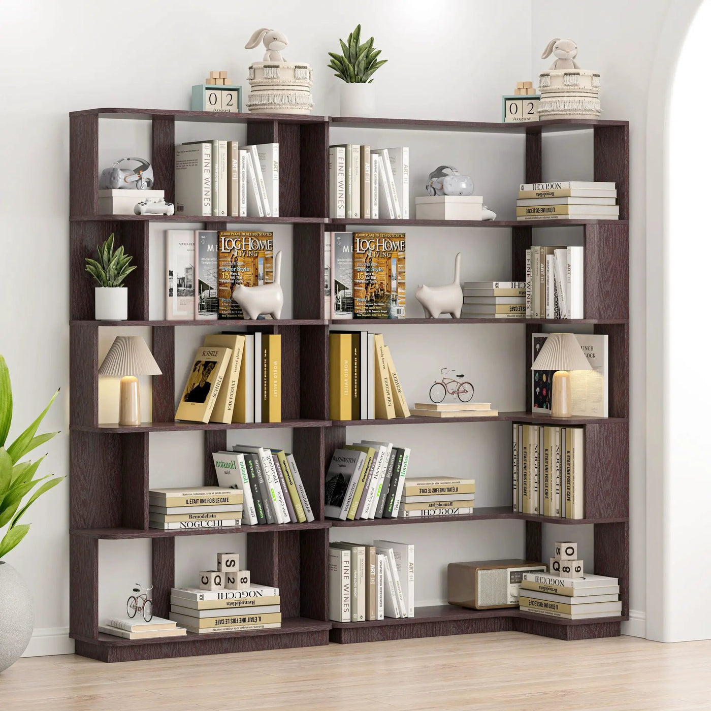 Modern 5 Tier Open Storage Bookcase by HouseOfZazla