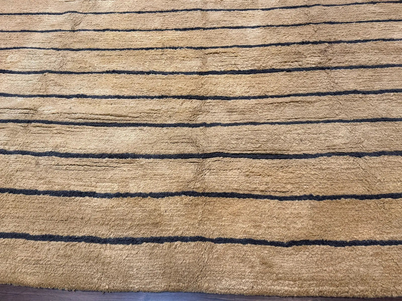 Modern Nepali Rug 13 x 15.6, Palace Size Wool Custom Made Rug, Tan, Large Nepali/Tibetan Carpet by Jewel Rugs
