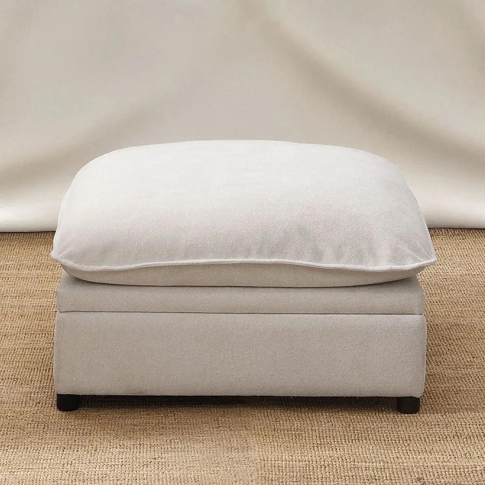 Marisa - Modular Ottoman With Storage - Beige Boucle by Unique Piece Furniture