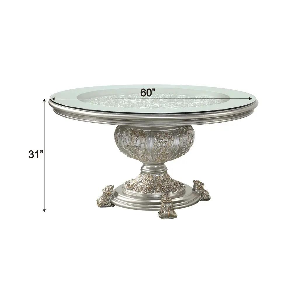 Sandoval - Round Dining Table - Champagne by Unique Piece Furniture
