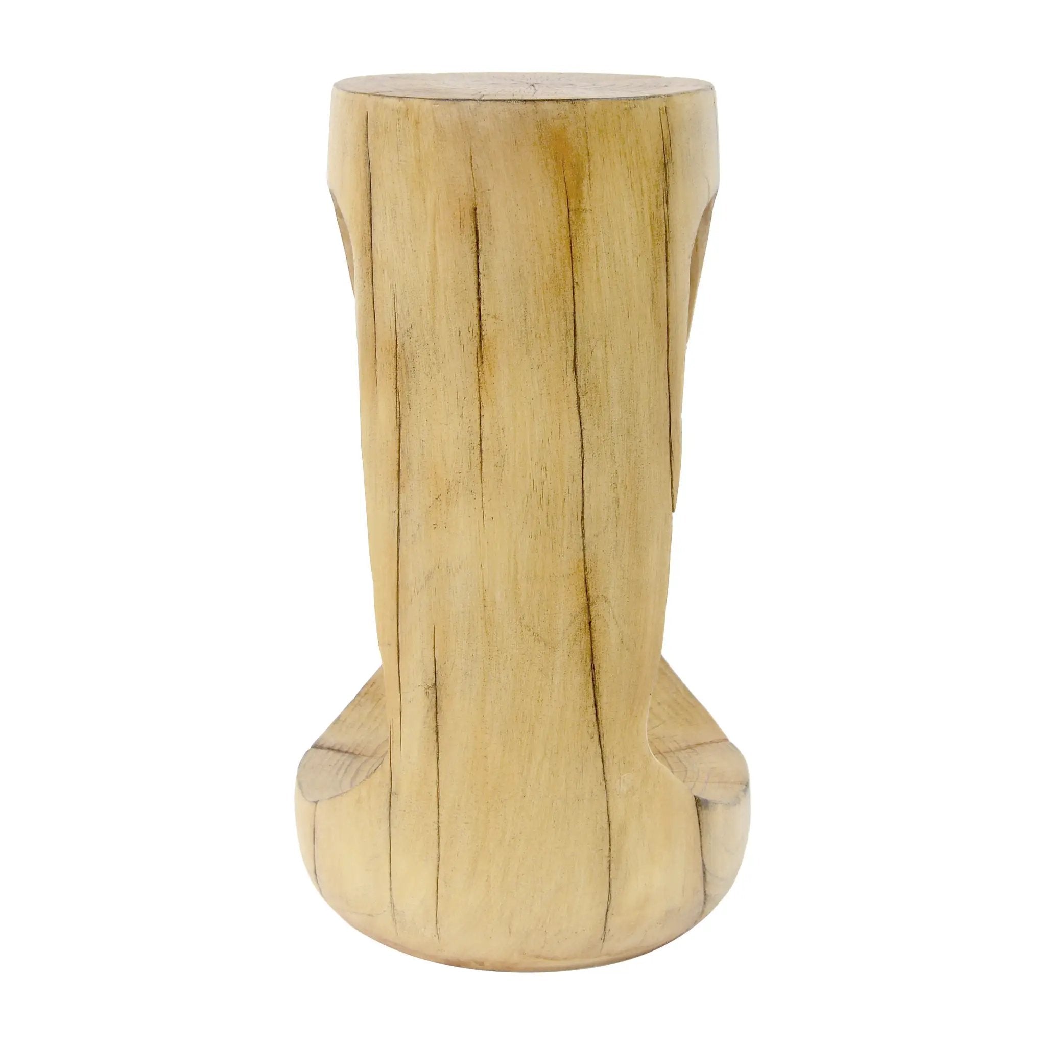 Hollow Design End Table with Wood Like Texture, and Natural Color by BLAKHOM