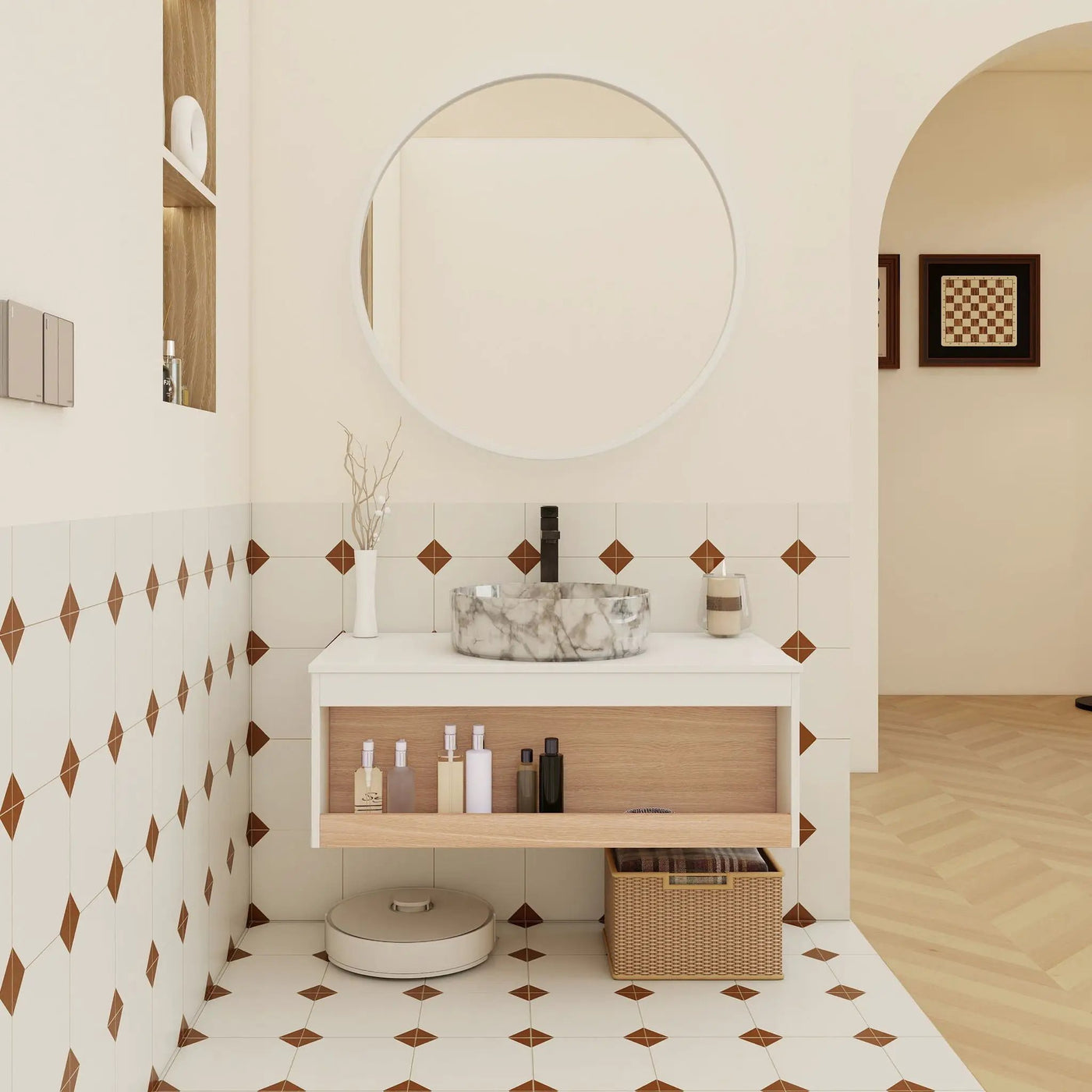 Floating Bathroom Vanity With Vessel Sink by HouseOfZazla