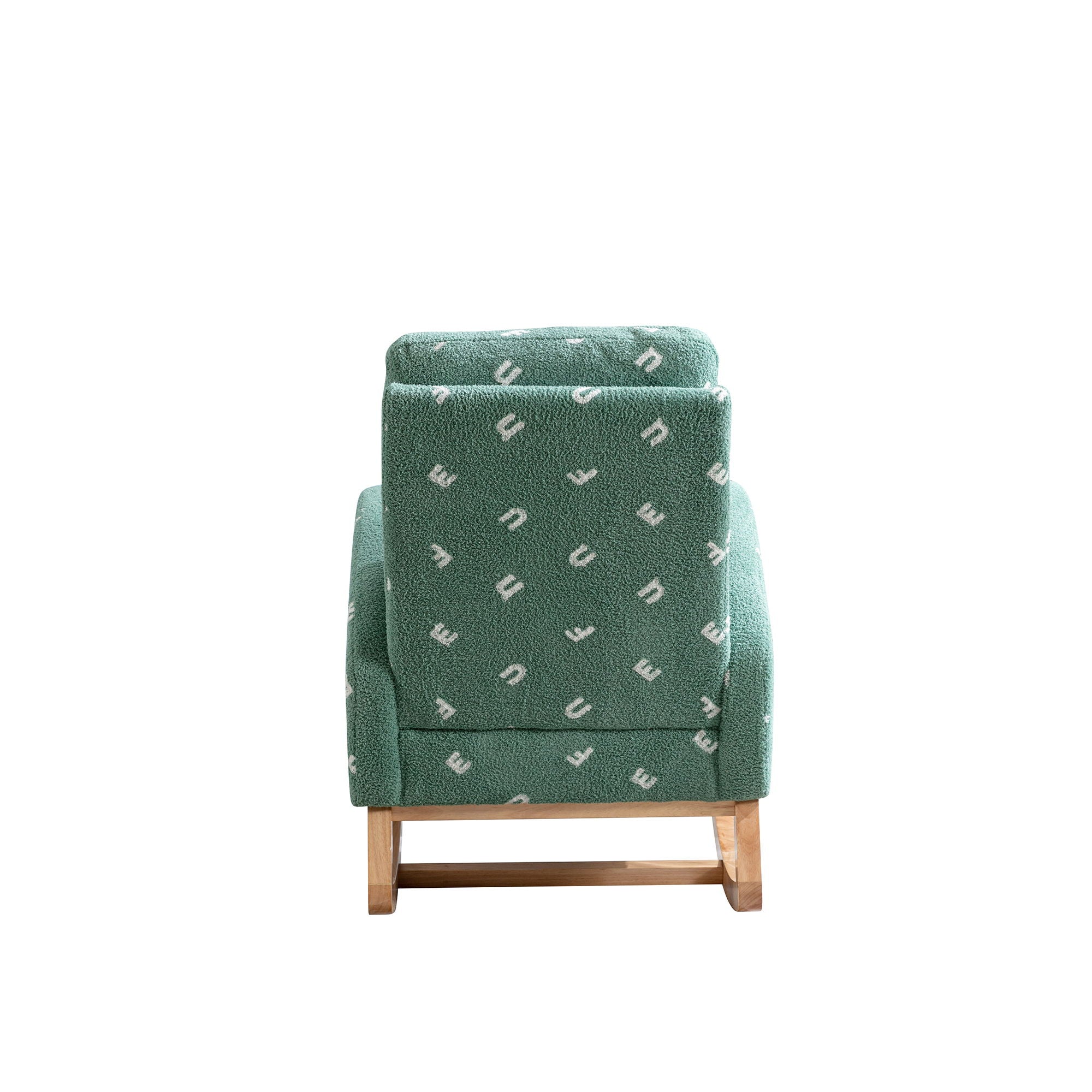 Modern Accent Rocker Armchair With Side Pocket, Upholstered High Back by HouseOfZazla