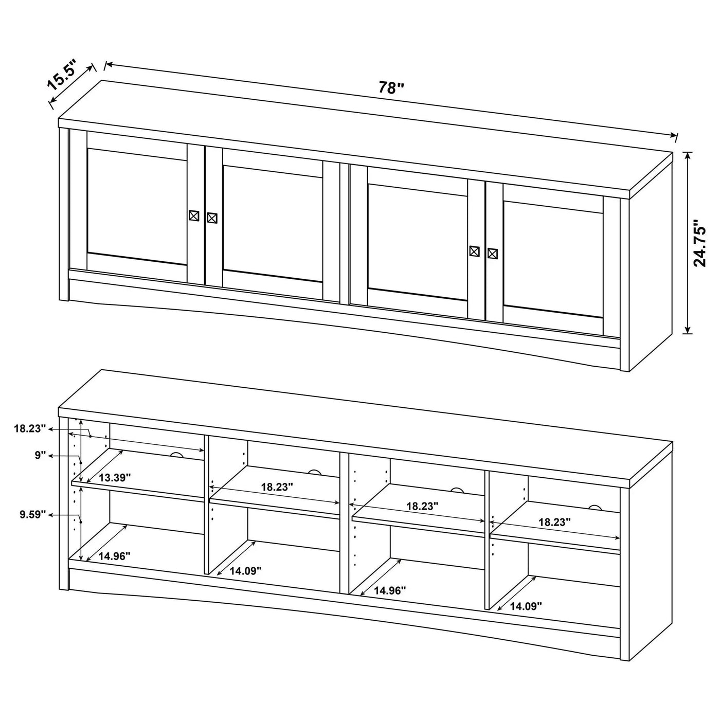Lunetta - 4 Door TV Stand by HouseOfZazla