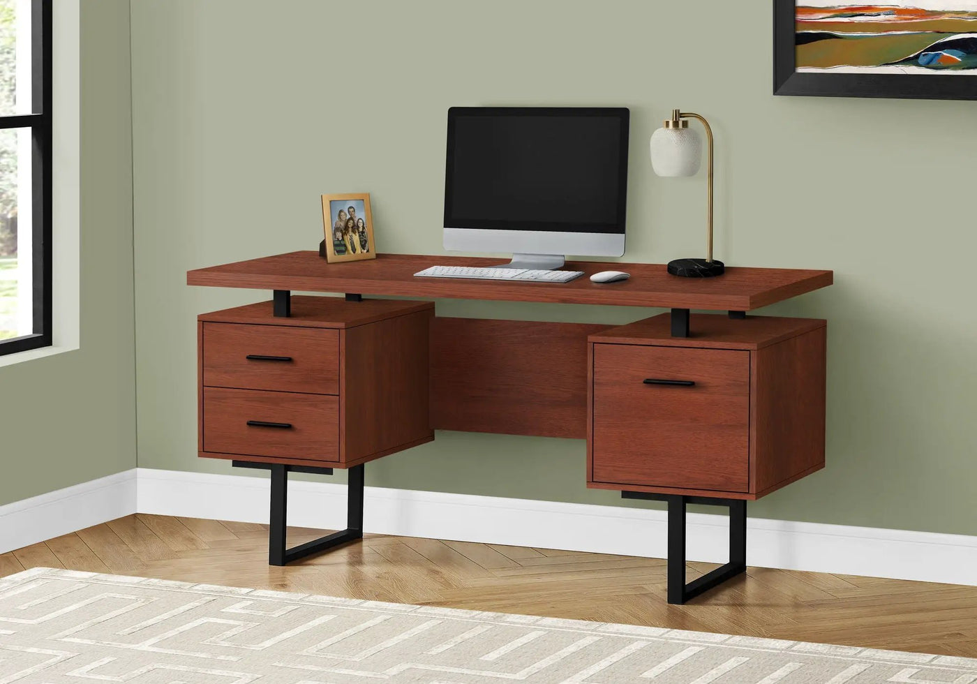 Computer Desk For Home Office With Storage Drawers by HouseOfZazla