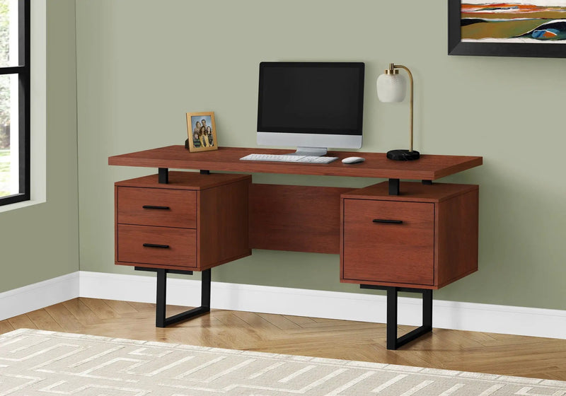 Computer Desk For Home Office, Laptop, Left, Right Set - Up, Storage Drawers, Contemporary & Modern by Unique Piece Furniture