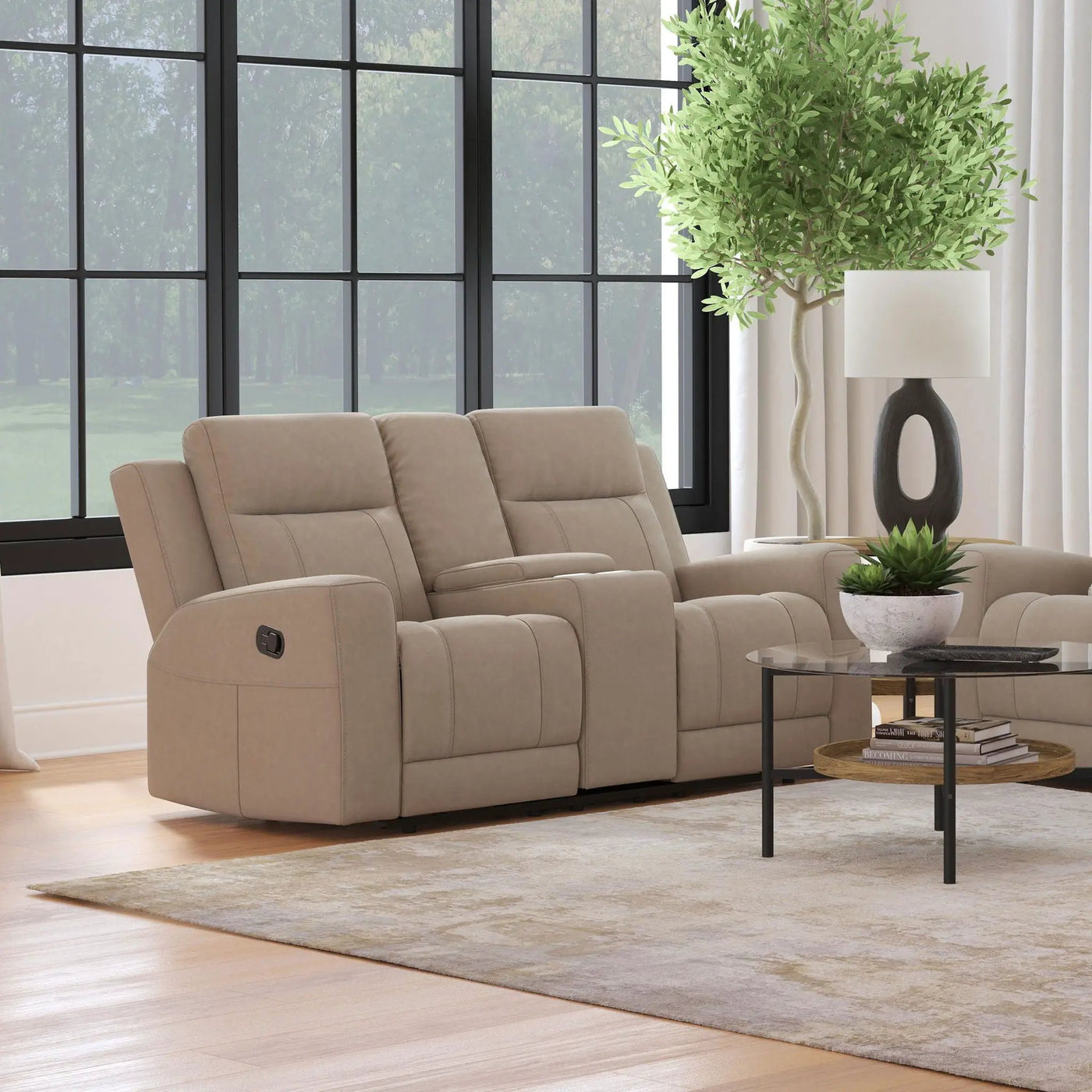 Slater - Reclining Loveseat With Manual Levers by HouseOfZazla