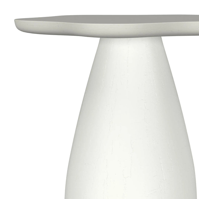 Perth 20-inch Side Table with Cloud-Shaped Top Off White by Unique Piece Furniture