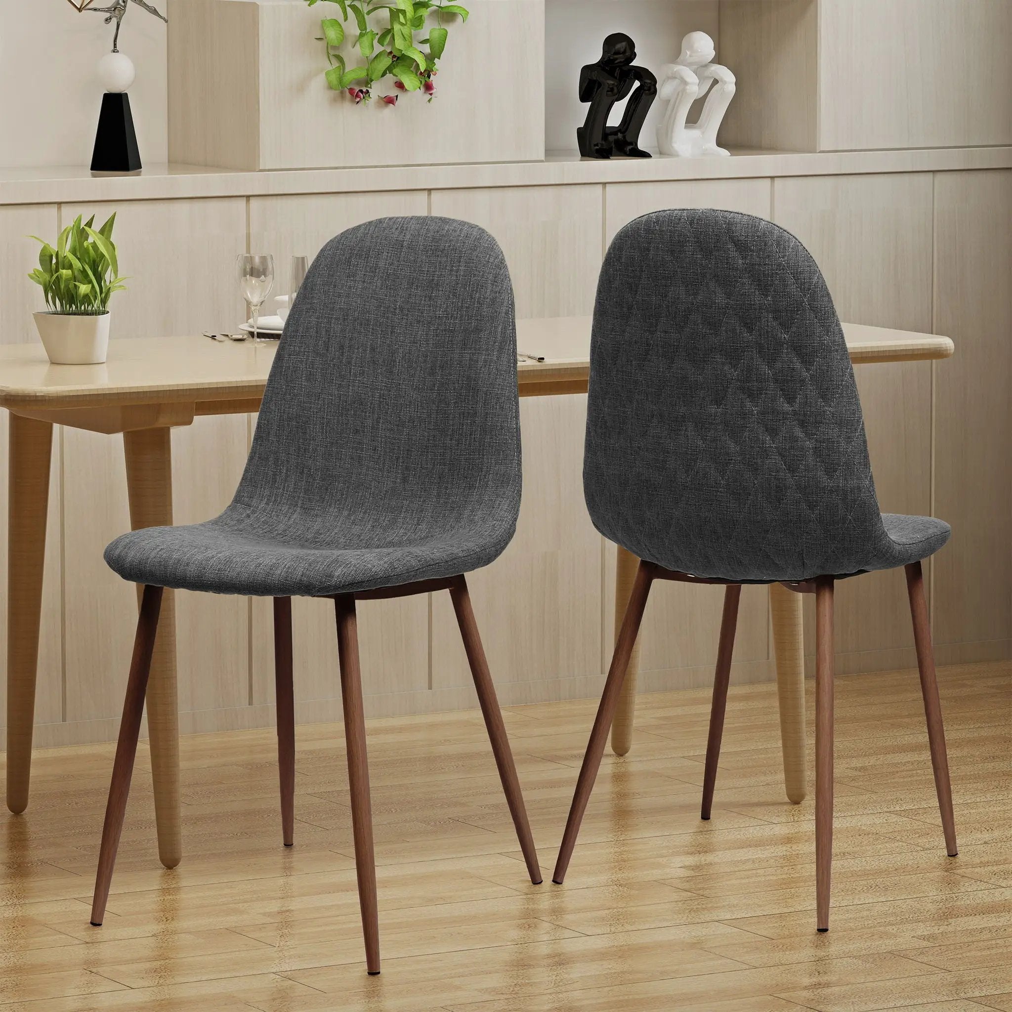 Elegant Dining Chair Set With Fabric by HouseOfZazla