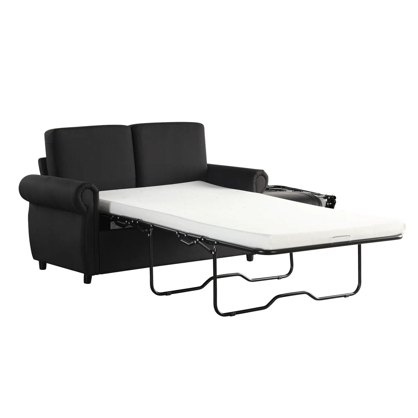 Pull Out Sofa Bed Loveseat Sleeper With Twin Size Memory Mattress With Two USB Ports For Living Room Spaces by HouseOfZazla