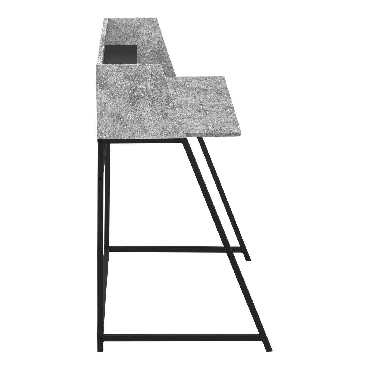 Computer Desk For Home Office, Laptop, Storage Shelves, Marble Look Contemporary & Modern by Unique Piece Furniture