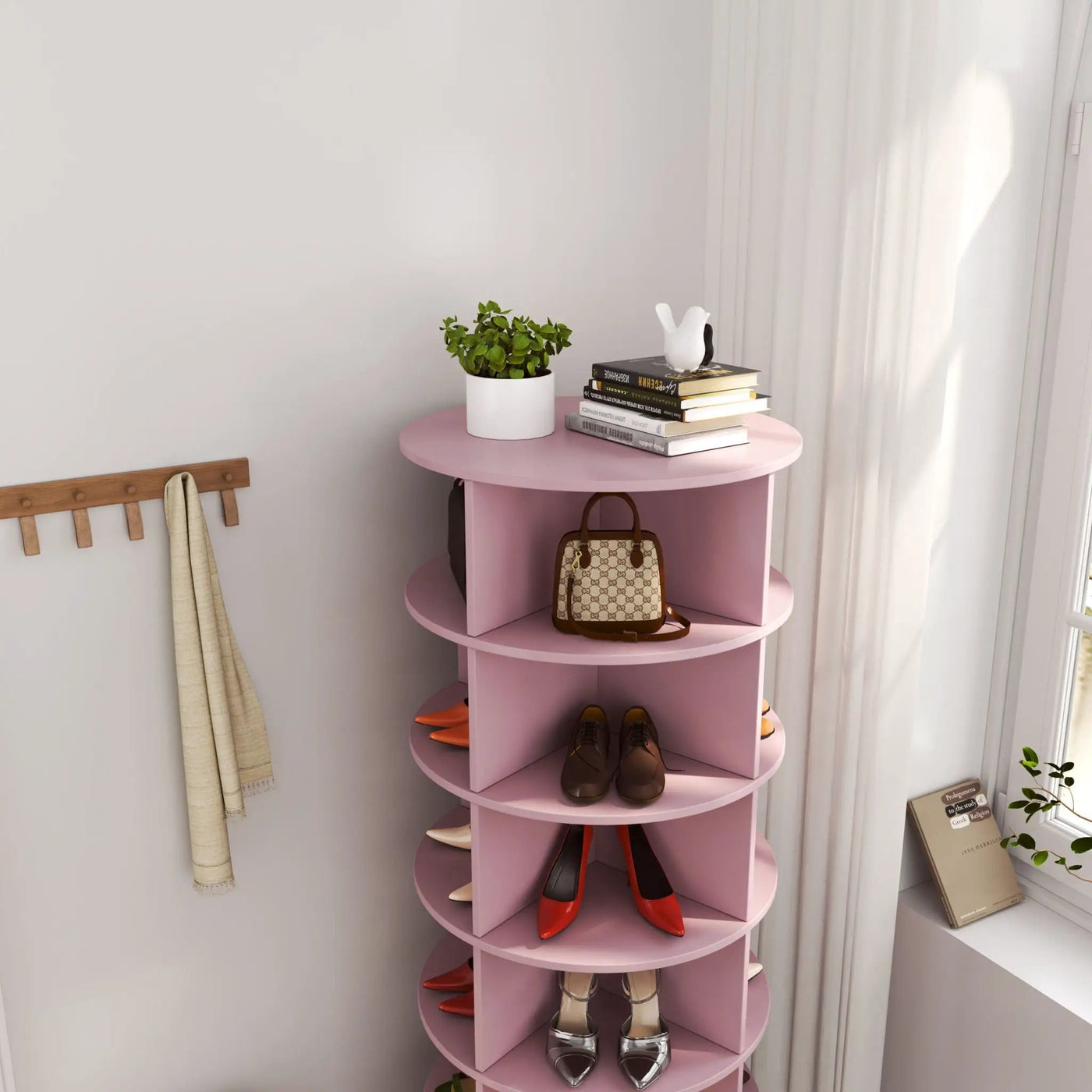 360 Rotating Shoe Cabinet 6 Layers by HouseOfZazla