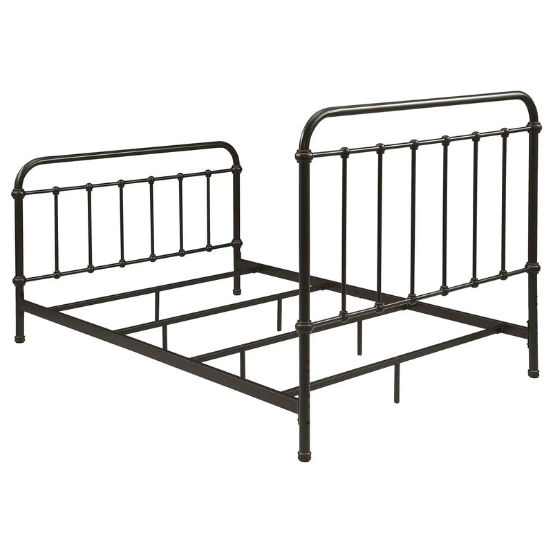 Livingston Metal Full Open Frame Bed Dark Bronze by Unique Piece Furniture