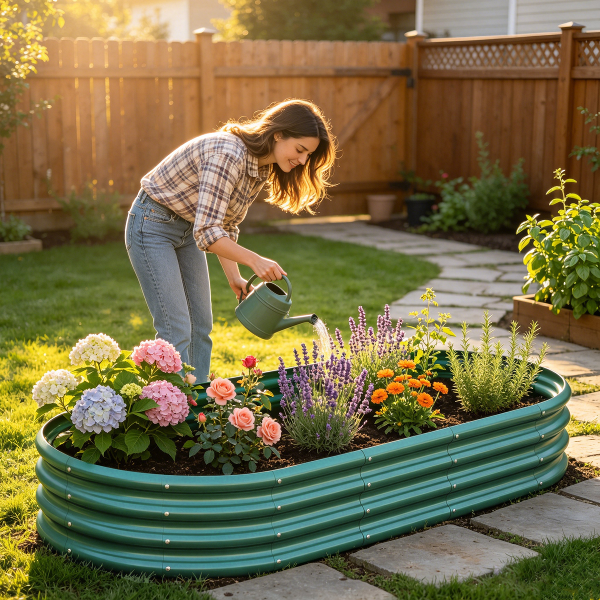 Galvanized Raised Garden Bed 8x4x1ft, photo 6 of 9