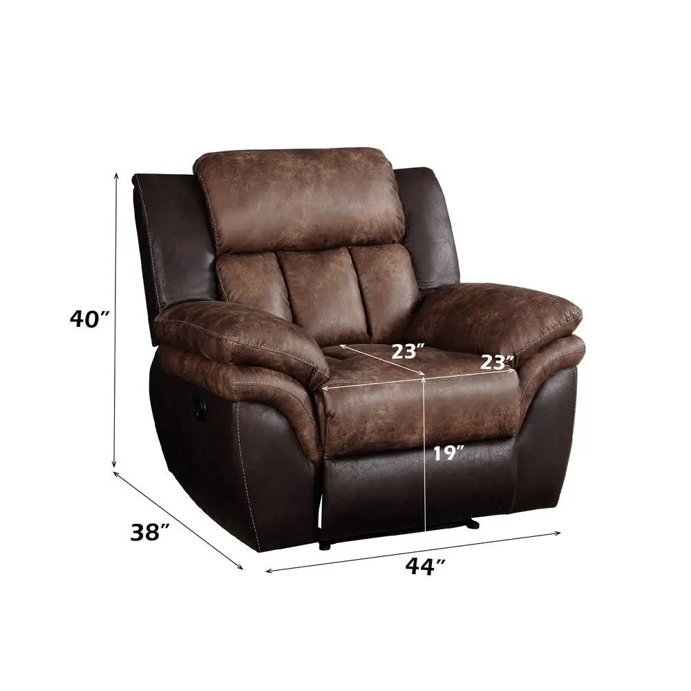 Jaylen - Motion Recliner - Toffee & Espresso Polished Microfiber by Unique Piece Furniture