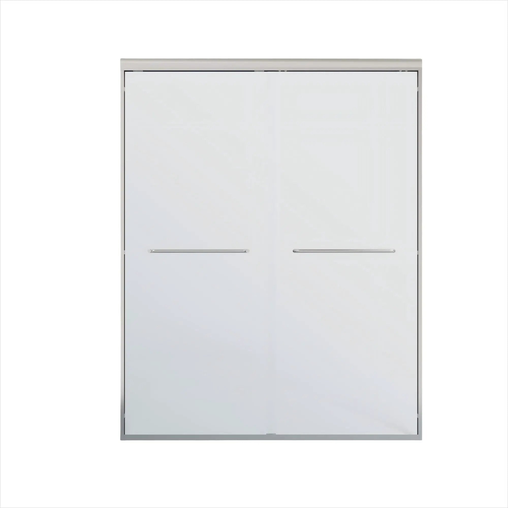 Double Sliding Shower Door, Semi-Frameless Bypass Bathroom Sliding Door With 1/4" (6 Mm) Tempered Glass For Walk-In Shower by HouseOfZazla