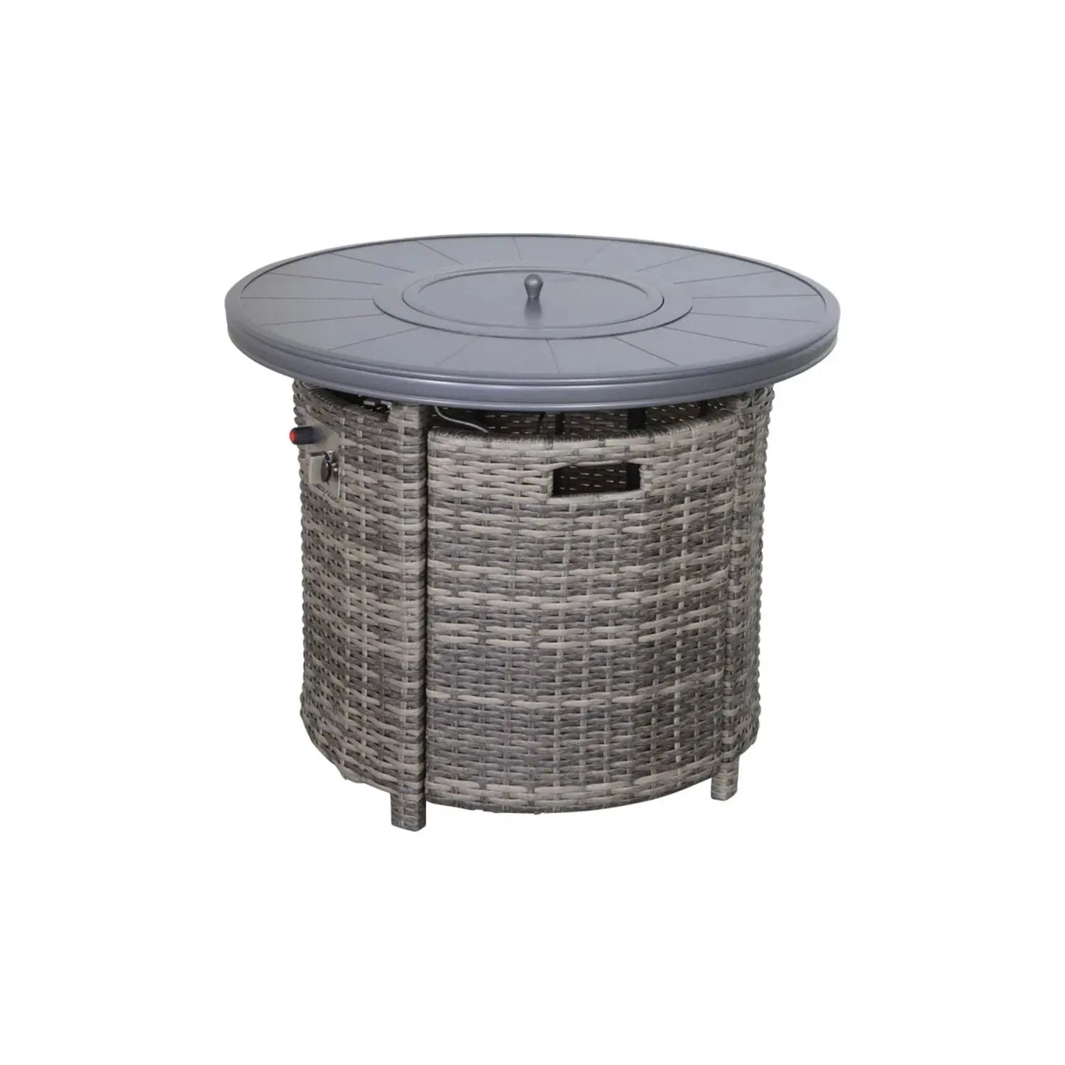 Wicker Outdoor Lounge Set With Cushions And Fire Pit by Unique Piece Furniture