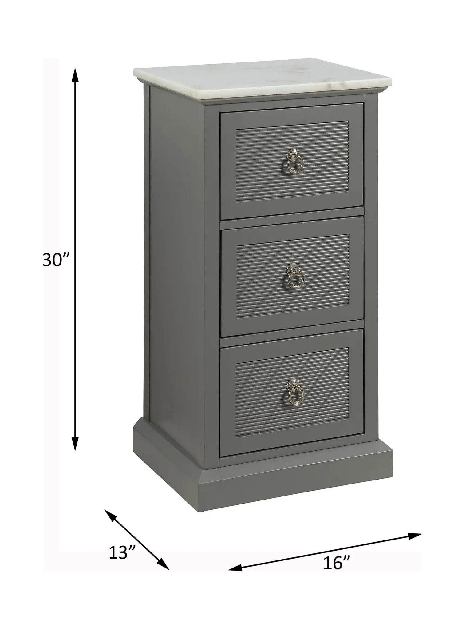 Swart - Cabinet - Marble Top & Gray by Unique Piece Furniture