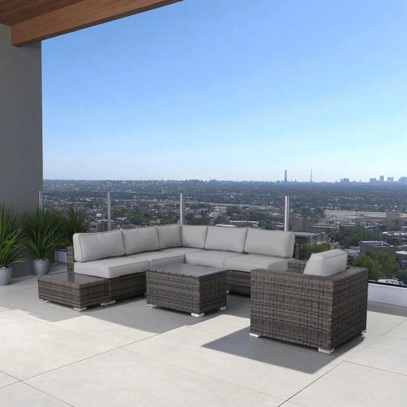 Stylish Entertainment Sectional Set, Outdoor Living by Unique Piece Furniture