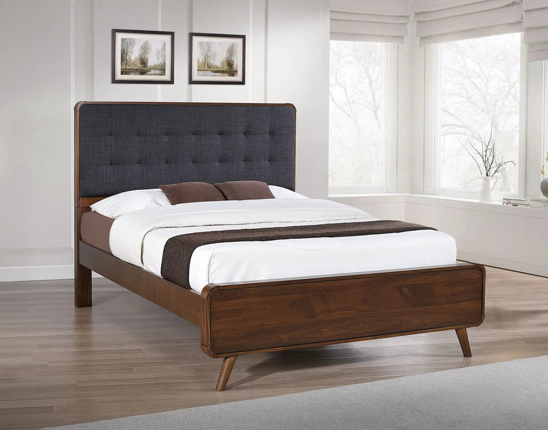Robyn Wood Full Platform Bed Dark Walnut by Unique Piece Furniture