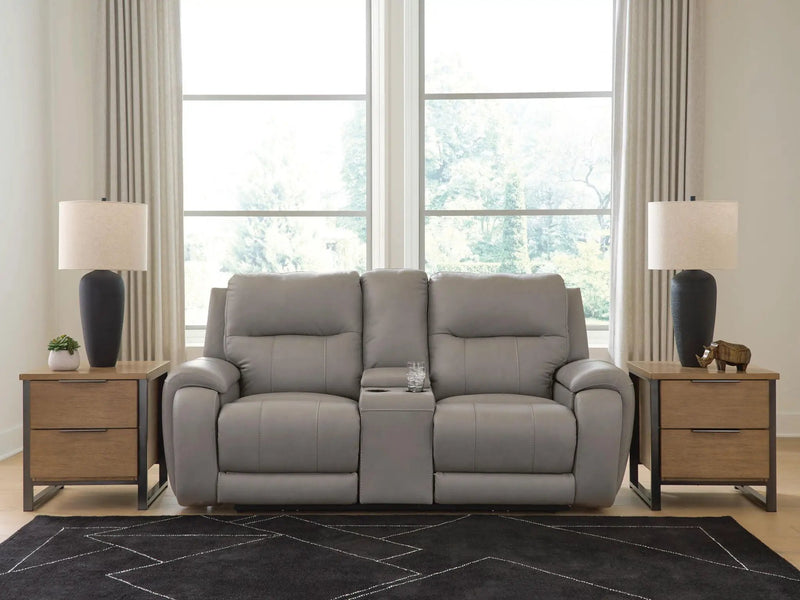 Real Moments - Power Reclining Loveseat With Audio Seating - Ash by Unique Piece Furniture