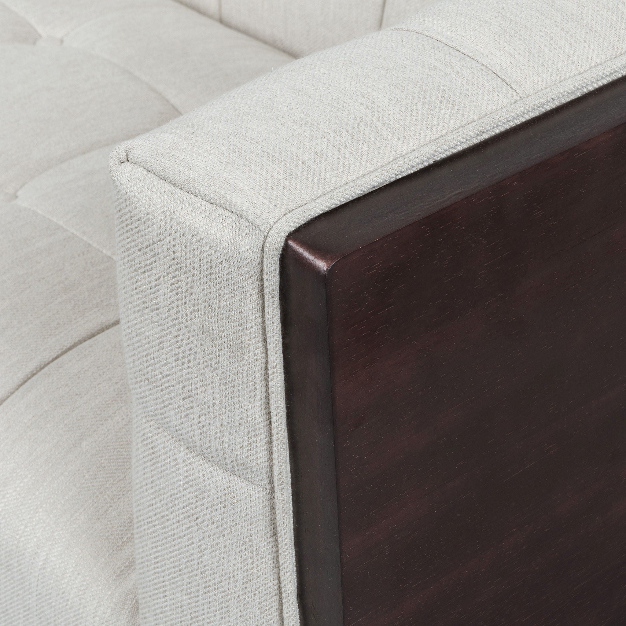 Contemporary Mid-Century Charm 3 Seater Sofa With Button Tufted Waffle Stitching by HouseOfZazla