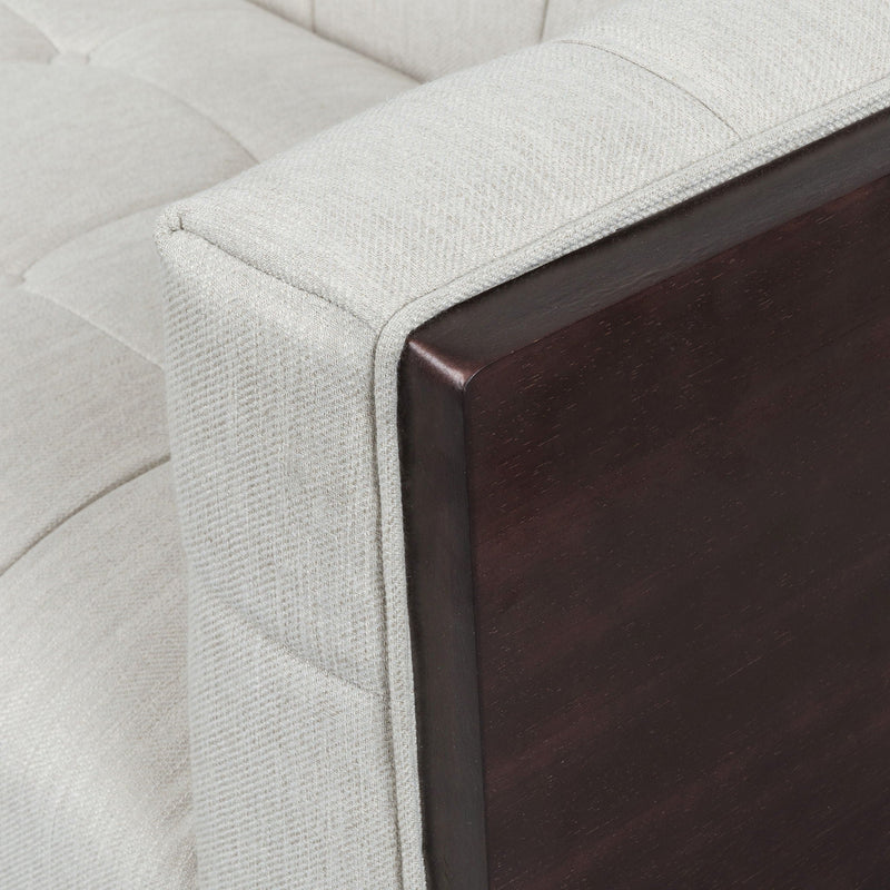 Contemporary Mid-Century Charm 3 Seater Sofa With Button Tufted Waffle Stitching by HouseOfZazla
