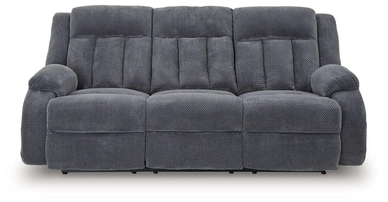 Observation - Reclining Power Sofa With Drop Down Table - Steel by Unique Piece Furniture