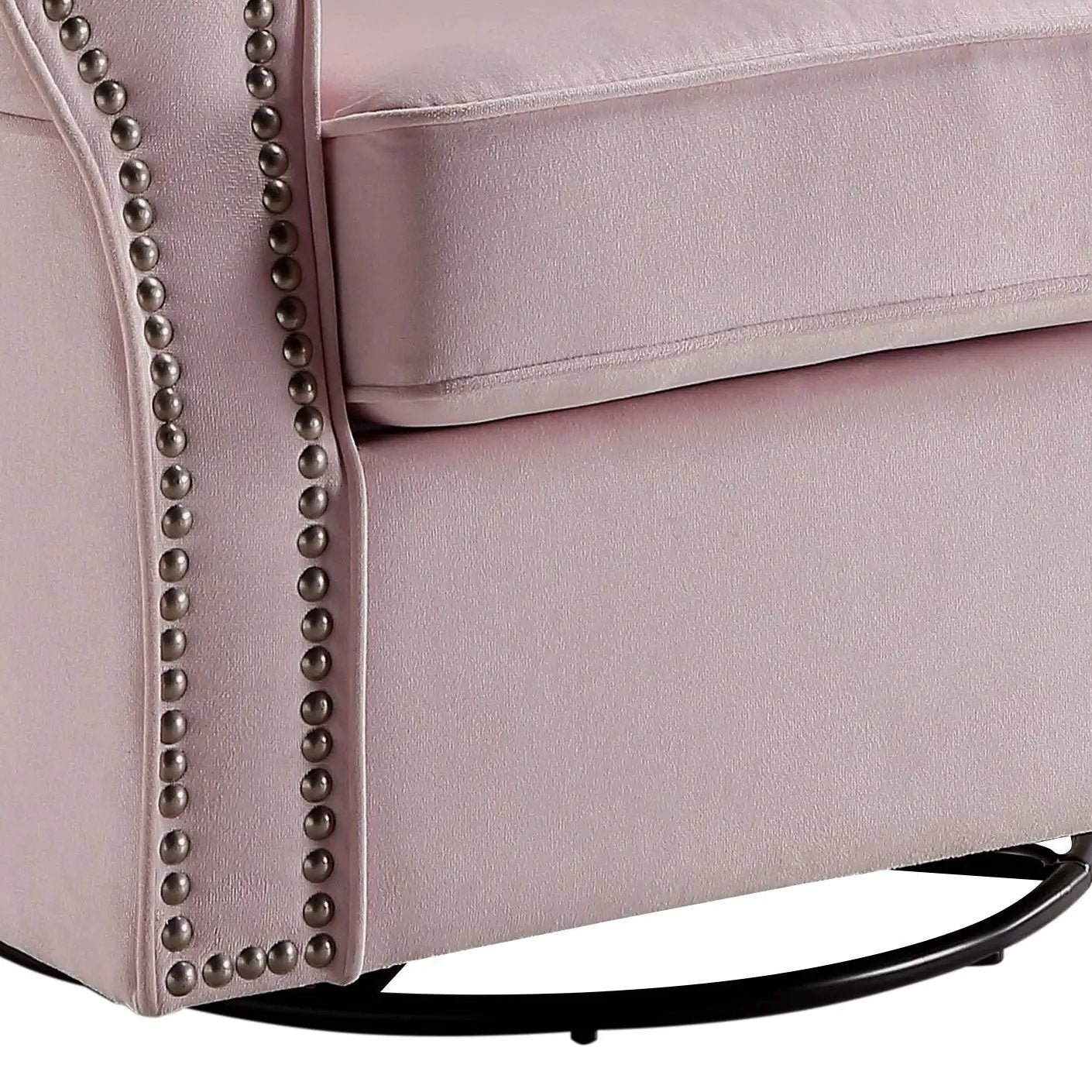 Tamaki - Glider Chair With Swivel - Pink by HouseOfZazla