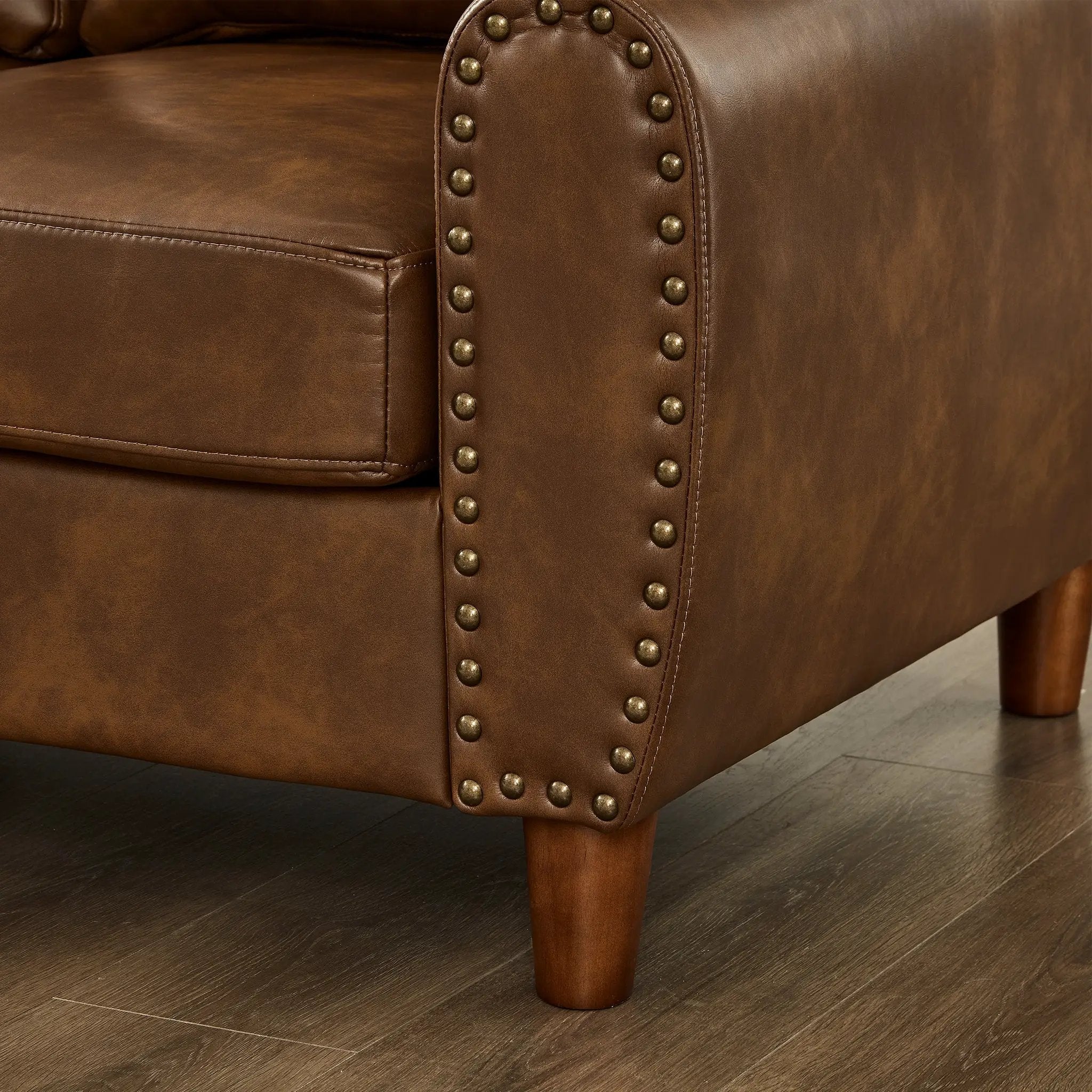 Breathable Faux Leather Sofa For Living Room by HouseOfZazla