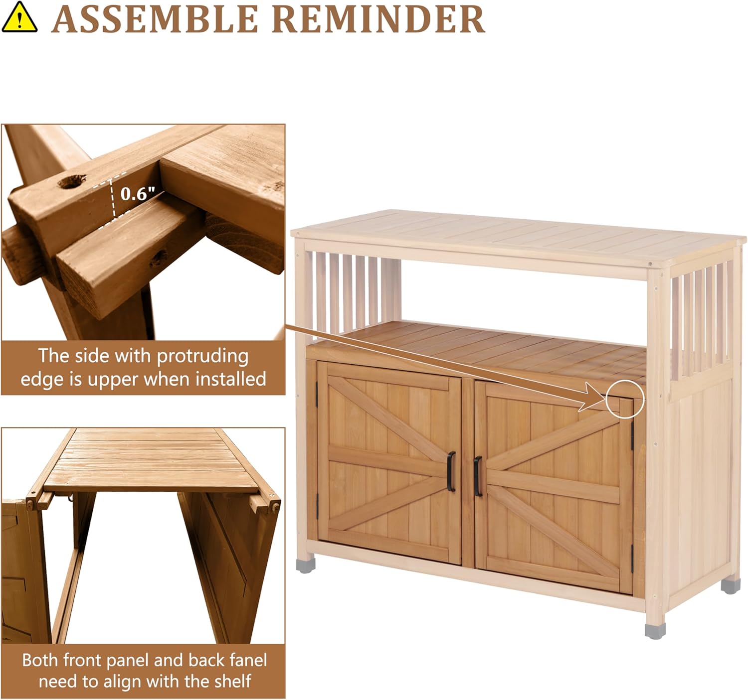 Wooden Patio Bar Table Set with Storage by HouseOfZazla