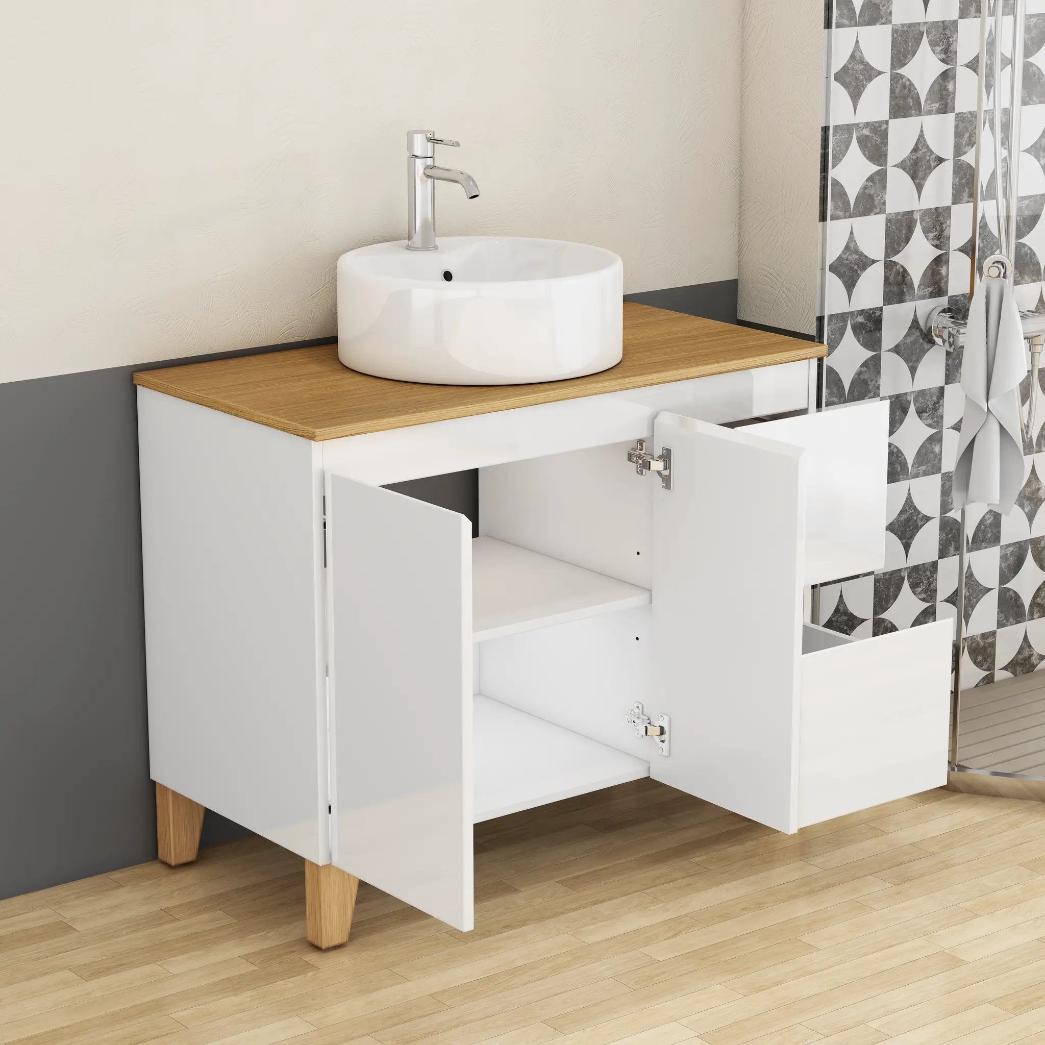 36-Inch Modern Bathroom Vanity with Sink Combo by HouseOfZazla
