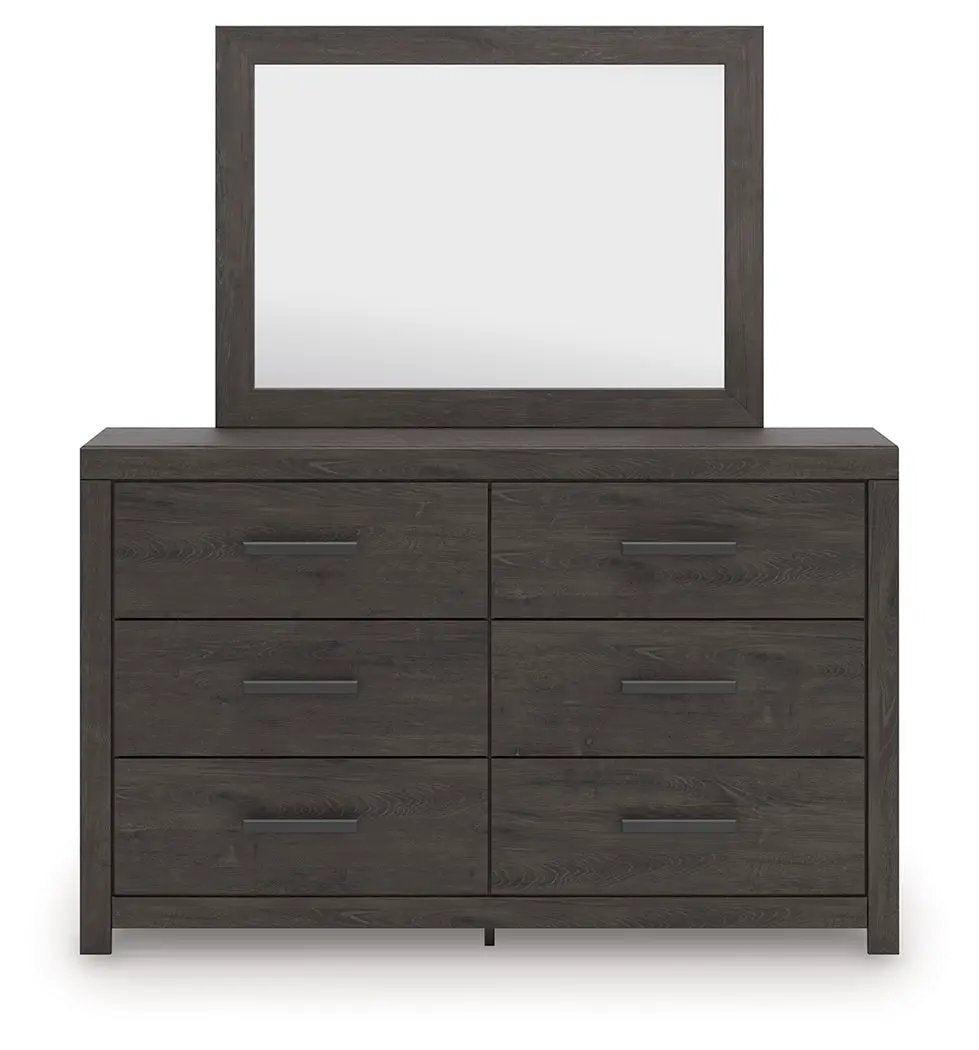 Prendonea - Dresser and Mirror - Charcoal by Unique Piece Furniture