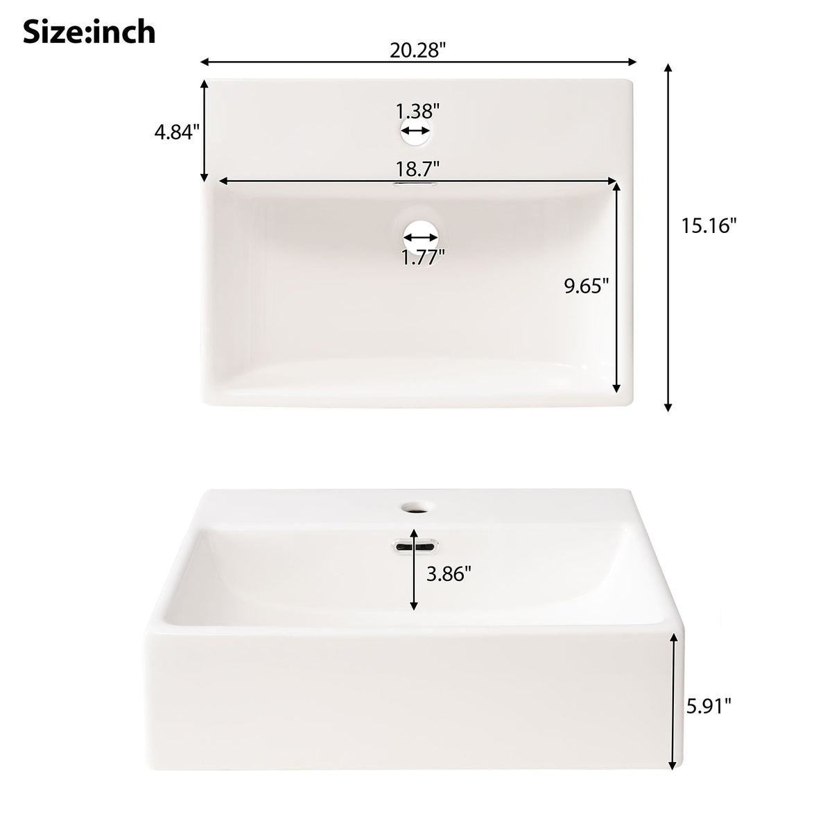 Bathroom Vanity with Ceramic Sink and Ample Storage - Blue, Green, or Black, photo 17 of 40