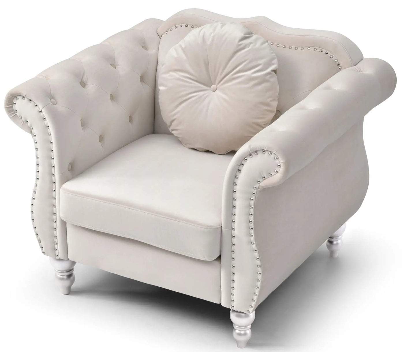 Chic Transitional Flared Arm Chair by HouseOfZazla