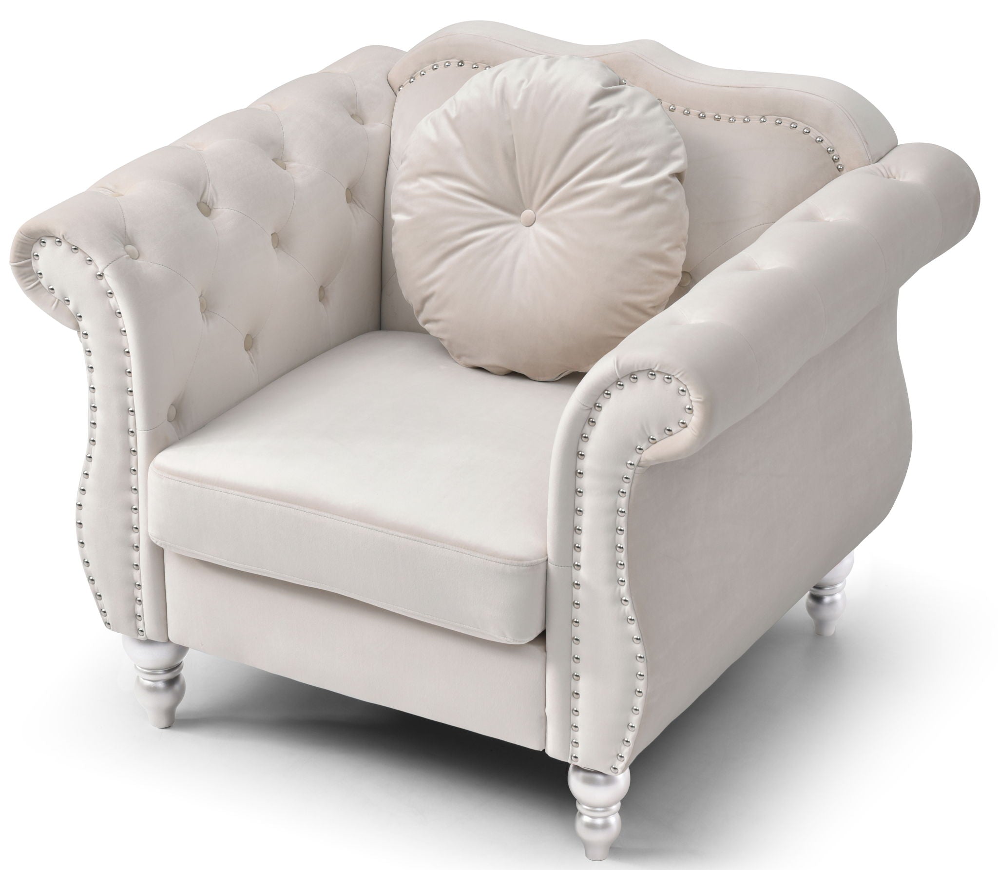 Chic Transitional Flared Arm Chair by HouseOfZazla