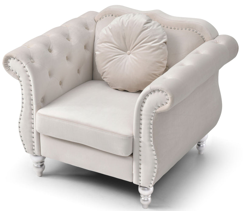 Chic Transitional Flared Arm Chair by HouseOfZazla