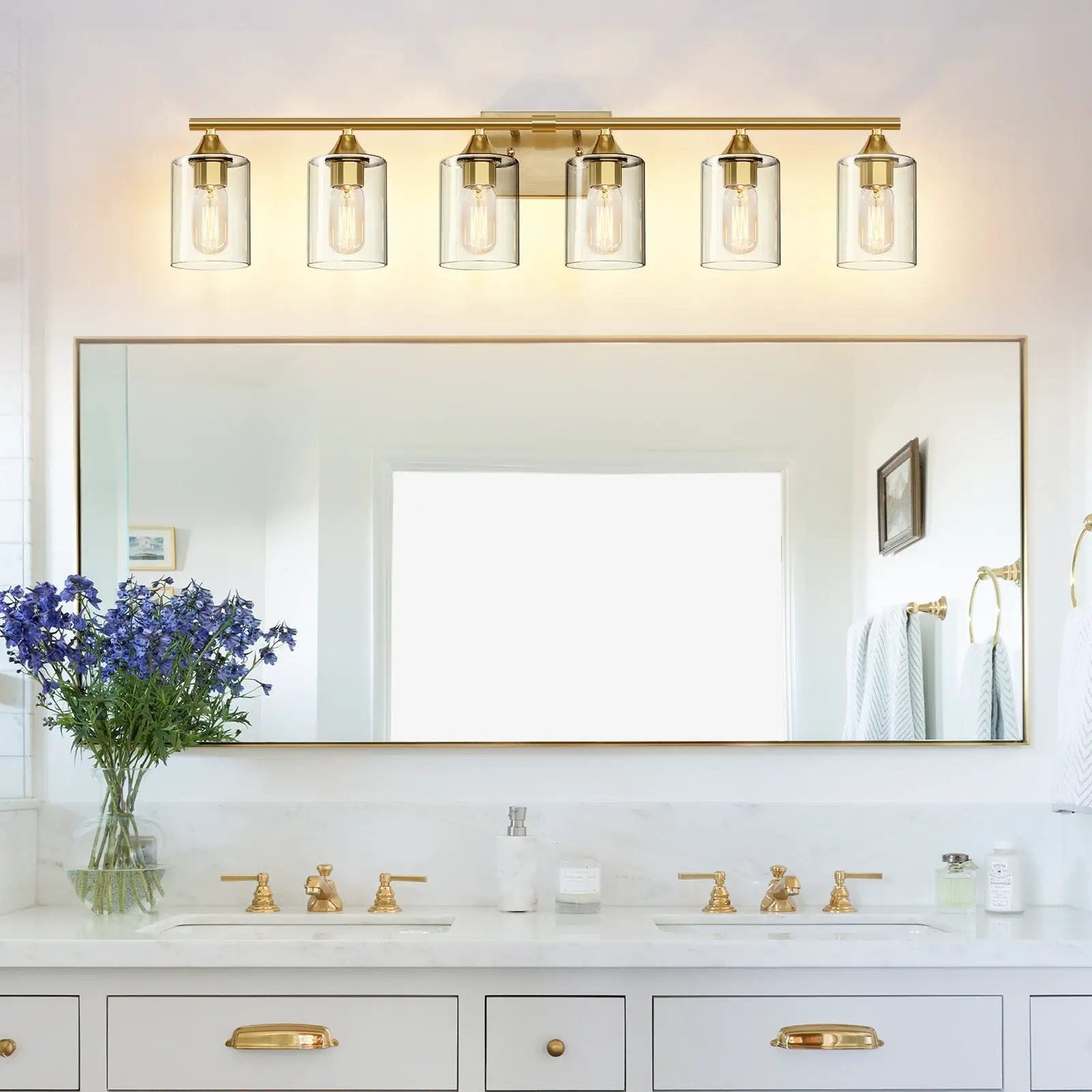 6-Light Brushed Bathroom Lighting by HouseOfZazla