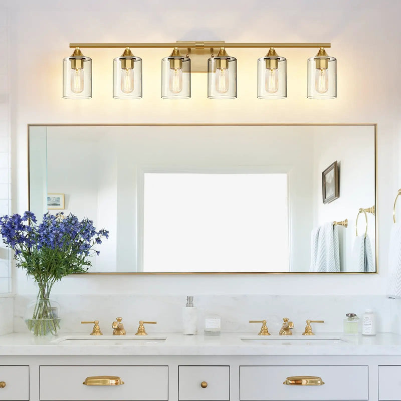 6-Light Brushed Bathroom Lighting by HouseOfZazla