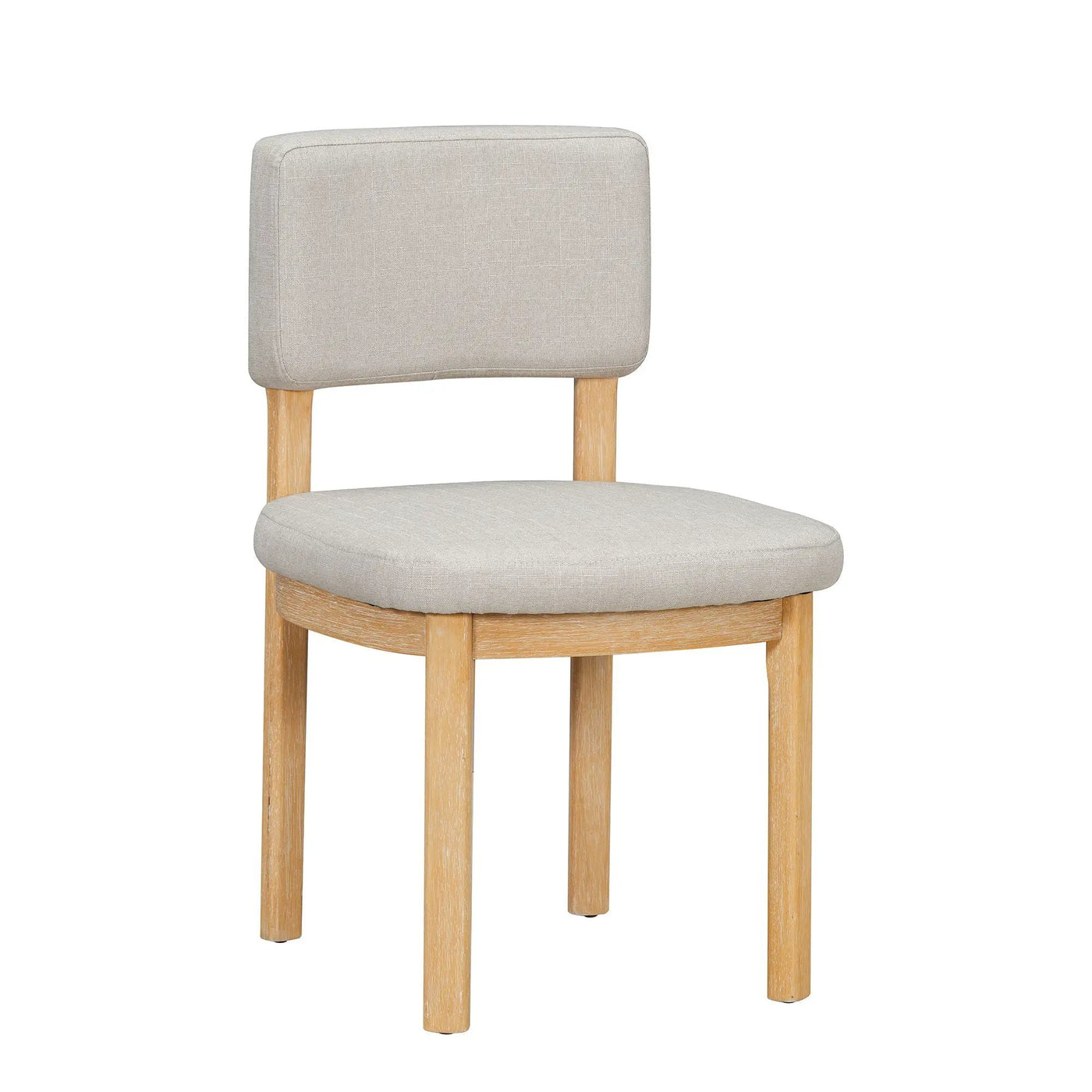 Dining Table Set With 6 Upholstered Chairs, Rectangular Table With Cutout Legs by HouseOfZazla