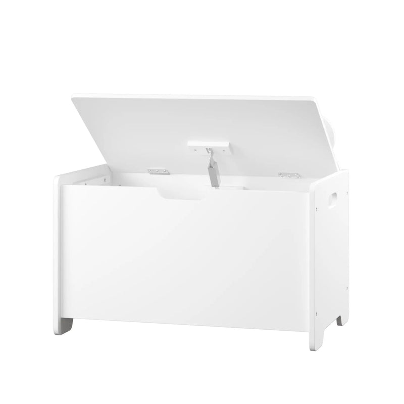 Toy Box With Bear Headboard, Organizer Storage Chest - White by HouseOfZazla