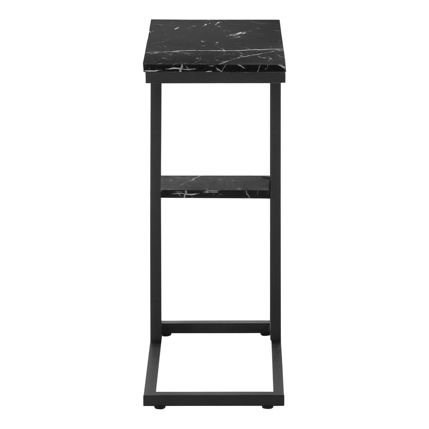 Accent Table, C - Shaped, Marble Look Contemporary & Modern Convenient Design by Unique Piece Furniture