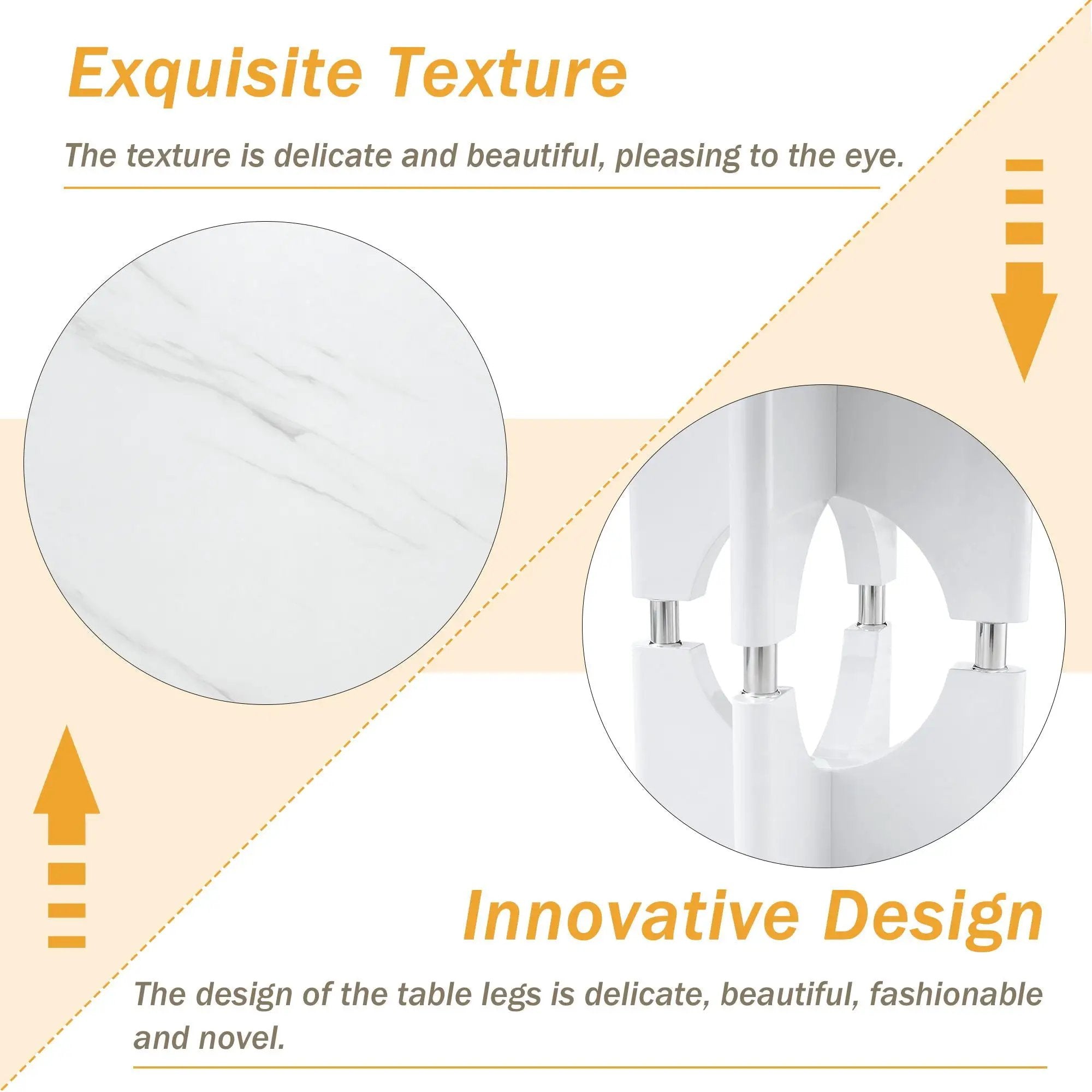 Modern Dining Table With Sleek Hollow-Out Frame And Accents by Unique Piece Furniture