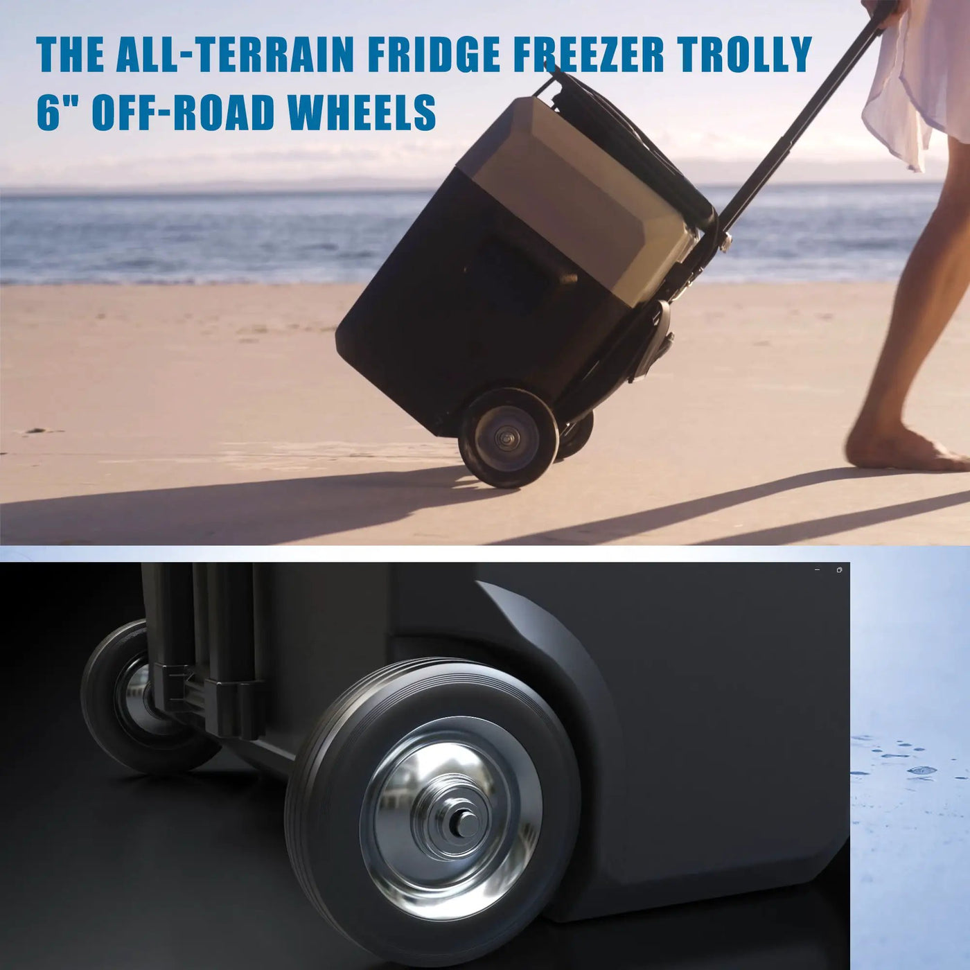 Car Freezer Portable Refrigerator Freezer With App Control And 6'' Off-Road Wheels, 12V, 45W Cooler Freezer, Low Noice by HouseOfZazla
