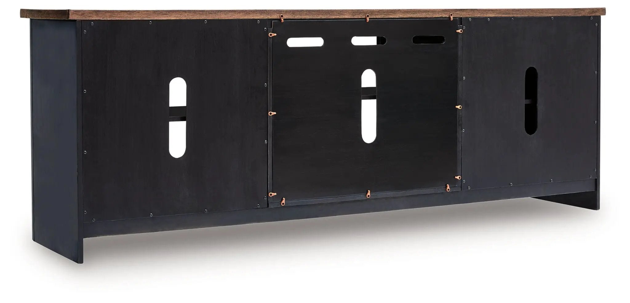Wildenauer - XL TV Stand With Fireplace Option - Brown / Black by Unique Piece Furniture