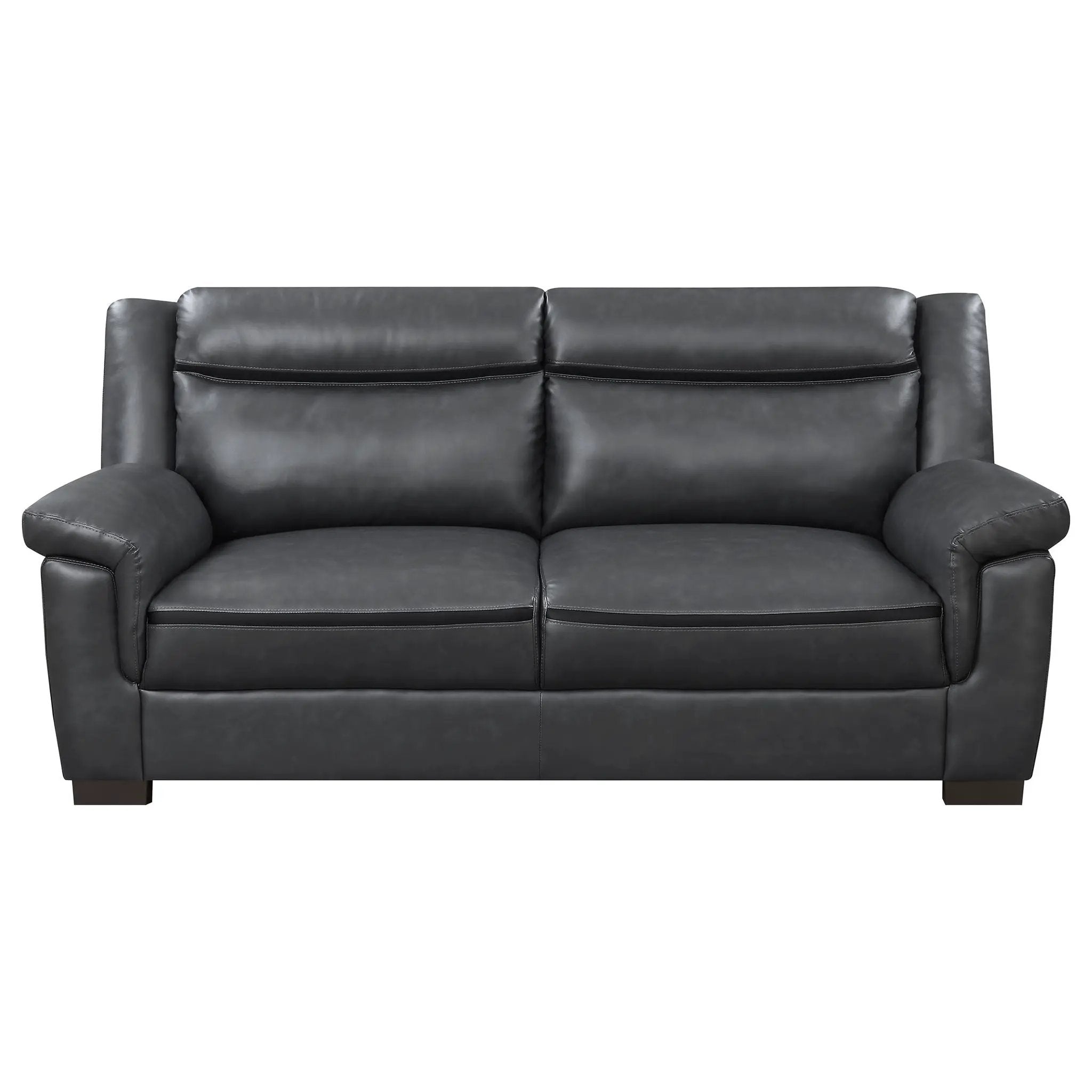 Arabella Upholstered Padded Arm Sofa Grey by Unique Piece Furniture